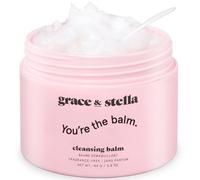 grace & stella Cleansing Balm (6.8 oz/201 ml) Makeup Cleansing Balm - Makeup Remover Balm for All Skin Types to Gently Meltaway Mascara, Eyeliner and Makeup - Fragrance Free, Vegan
