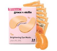 grace & stella New Vitamin C Under Eye Gel Patches - Brightening Under Eye Patches for Puffy Eyes and Dark Circles - Birthday Gifts for Women - Vegan & Cruelty Free (Orange, 24 Pairs)