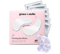 grace & stella Peptide Under Eye Patches with Niacinamide & Rice Extract - Firming Eye Masks for Dark Circles and Puffiness - Gel Mask for Firmer-Looking Skin - Vegan, Cruelty-Free (White, 48 Pairs)