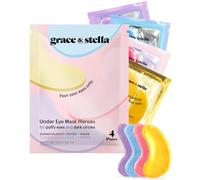grace & stella Under Eye Gel Patches Multi-Color Pack - 4 Pairs of Under Eye Patches for Dark Circles - 4 Colors/1 Pair Each - Puffy Eyes Treatment - Vegan Cruelty Free Birthday Gifts for Women