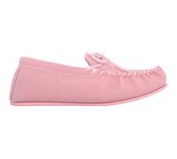 Grace, Suede Moccasins with Floral Cotton Inner and Rubber Sole SNUGRUGS Pink 7