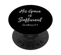 Grace Sufficient Bible Verse Quote Scripture Christian God PopSockets Adhesive PopGrip