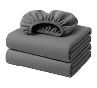 Grace Super King Fitted Sheet Bundle of 2 Pieces Extra Deep Pocket 40 cm (16 inches) Durable Elastic Bed Sheets - Premium Microfiber Superking Fitted Sheet - Ultrasoft Hypoallergenic Fade Resistant