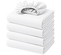 Grace Super King Fitted Sheet Pack of 4 Pieces Extra Deep Pocket 40 cm (16 inches) Elastic Bed Sheets - Premium Brushed Microfiber Superking Fitted Sheet - Ultrasoft Hypoallergenic Fade Resistant