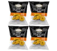 Grace Sweet Plantain Chips 85g Pack of 4 Vegan Salted Bites High in Fibre Gluten Free Banana Crisps Snack with Welari Thank You Card | (4pack) (340g)