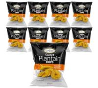 Grace Sweet Plantain Chips 85g Pack of 9 Vegan Salted Bites High in Fibre Gluten Free Banana Crisps Snack with Welari Thank You Card | (9pack) (765g)