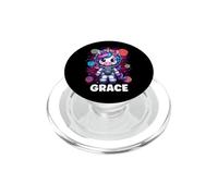 Grace Unicorn Space Astronaut PopSockets PopGrip for MagSafe