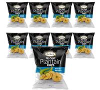 Grace Unsalted Plantain Chips 85g Pack of 9 Vegan Salt FREE Bites High in Fibre Gluten Free Banana Crisps Snack with Welari Thank You Card | (9pack) (765g)