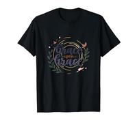 Grace Upon Grace Christian Women Inspirational Faith T-Shirt, Men, Black, 4XL