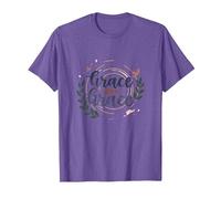 Grace Upon Grace Christian Women Inspirational Faith T-Shirt, Men, Purple Heather, M