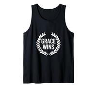 Grace Wins Christian Motivational Message Tank Top