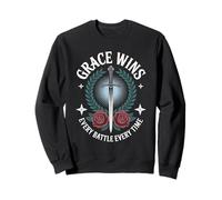 Grace Wins Every Battle Christian Streetwear Sweatshirt