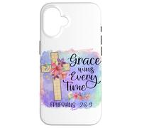 Grace Wins Every Time, Christian Bible Scripture Case for iPhone 16