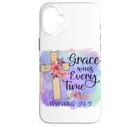 Grace Wins Every Time, Christian Bible Scripture Case for iPhone 16 Plus