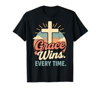 Grace Wins Every Time Christian Cross Born Again In Jesus T-Shirt