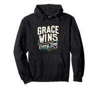 Grace Wins Every Time Faith Inspired Apparel Pullover Hoodie