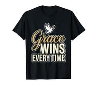 Grace Wins Every Time Peace Dove Olive Branch Bible Design T-Shirt