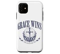 Grace Wins Vintage Religious Christian God Faith Jesus Case for iPhone 11