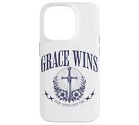 Grace Wins Vintage Religious Christian God Faith Jesus Case for iPhone 14 Pro
