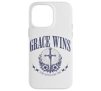 Grace Wins Vintage Religious Christian God Faith Jesus Case for iPhone 14 Pro Max