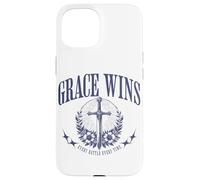 Grace Wins Vintage Religious Christian God Faith Jesus Case for iPhone 15