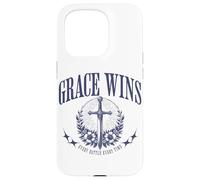 Grace Wins Vintage Religious Christian God Faith Jesus Case for iPhone 15 Pro