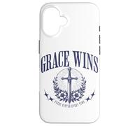 Grace Wins Vintage Religious Christian God Faith Jesus Case for iPhone 16