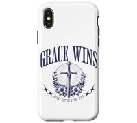 Grace Wins Vintage Religious Christian God Faith Jesus Case for iPhone X/XS