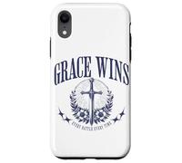 Grace Wins Vintage Religious Christian God Faith Jesus Case for iPhone XR