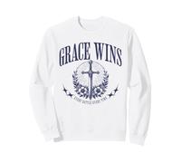 Grace Wins Vintage Religious Christian God Faith Jesus Sweatshirt