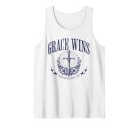 Grace Wins Vintage Religious Christian God Faith Jesus Tank Top