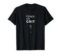 Grace with Grit - Minimalist Women Empowerment Message Value Graphic T-Shirt, Men, Black, L