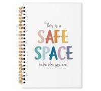 Grace Yonks Cute Colorful Safe Space Journal Notebook, Mental Health Self-Care Journal, Aesthetic Composition Book for Girls, Preppy School Supplies, 5.8" x 8.3" with 80 Pages(014)