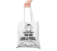 Grace Yonks Funny Alien UFO Tote Bag - Black and White “If Aliens Can Find Earth You Can Find a Pencil” Quote Canvas Bag - Sarcastic Outer Space Gift Idea for Organized Minds, 16x14 Inch(060)