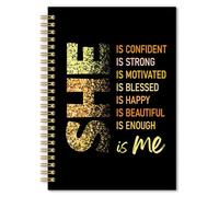 Grace Yonks Self Care Journal for Women - A5 Spiral Notebook with Empowerment Cover - Motivational Affirmation Writing Gift - 5.8" x 8.3" with 80 Pages Lined Notebook for School, or Gifts(026)