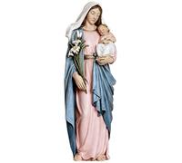 Grace4Joy Madonna and Child Statue, 13.5 Inches Mary with Baby Jesus Figure Catholic Home Decor, Hand Painted Blessed Virgin Mary Statue Renaissance Collection
