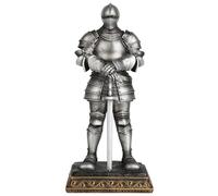 Grace4Joy Medieval Knight Statue - Knight Armor Standing Figurines Home Decor 8.6 Inch High, Hand Painted Armor Statue Novelty Office Space Gifts