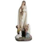 Grace4Joy Our Lady of Fatima Statue - 12 Inch Our Lady of Fatima with Children Figure Hand Painted Blessed Virgin Mary Statue Catholic Home Decor
