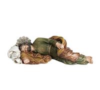 Grace4Joy Sleeping Saint Joseph Statue, Traditional Catholic Devotional Figure, Green and Gold