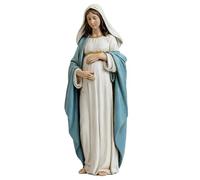 Grace4Joy Virgin Mary Pregnant Statue, 9.5 Inches Virgen De La Dulce Espera Estatua Catholic Home Decor, Hand Painted Expectant Mother Mary Figure Religious Gifts for Mother, Grandma
