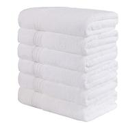 GraceAier Towels Premium White Hand Towels - 6-Pack-100% Combed Ring Spun Cotton, Ultra Soft and Highly Absorbent, Exrta Large Hand Towels 40 x 76 cm, Hotel & Spa Quality Bathroom Towels