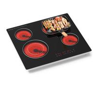 GRACEALL 60cm Electric Hob 4 Burner Hot Plates for Cooking, Four Infrared Domino Cooktop, 230V Ceramic Stove Built-in, Glass Cook Top