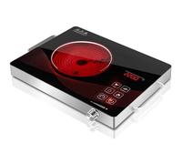 GRACEALL Single Electric Hob Infrared Cooktop, 2200W Countertop Burner for Cooking, Portable Electric Hot Plate, Plug in Kitchen Hotplate, Temperature Adjustable Compact Hob Camping Stoves