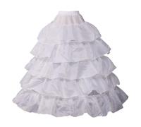 GRACEART 4-Loops Crinoline Underskirt Wedding Dress Petticoat, One Size, White
