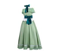 GRACEART Anime Cosplay Costume Off-Shoulder Dress with Bow Belt and Ear Accessories Set for Halloween Comic Con Outfit