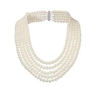 GRACEART Anne Boleyn Faux Pearl Necklace Vintage Pearl Choker Chain Elegant Neck Jewelry