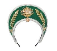 GRACEART Anne Boleyn Hat Headpiece Elizabethan Headwear Tudor Coronet Hood Hat Style-4(green)