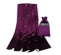 GRACEART Astrology Embroidered Tarot Cloth Tarot Table Cover 31x31, Purple, Large