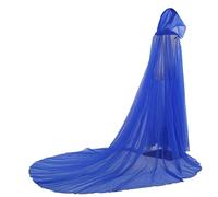 GRACEART Bridal Hooded Cloak Cape Long Back Wedding Tulle Elf Robe Chapel Veil Mantilla