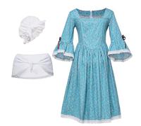 GRACEART Colonial Dress Prairie Pioneer Costume Victorian Maid Dress 99.99% Cotton